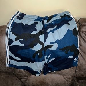 Adidas Camo Basketball Shorts Size:XXL Color: Blue Camo